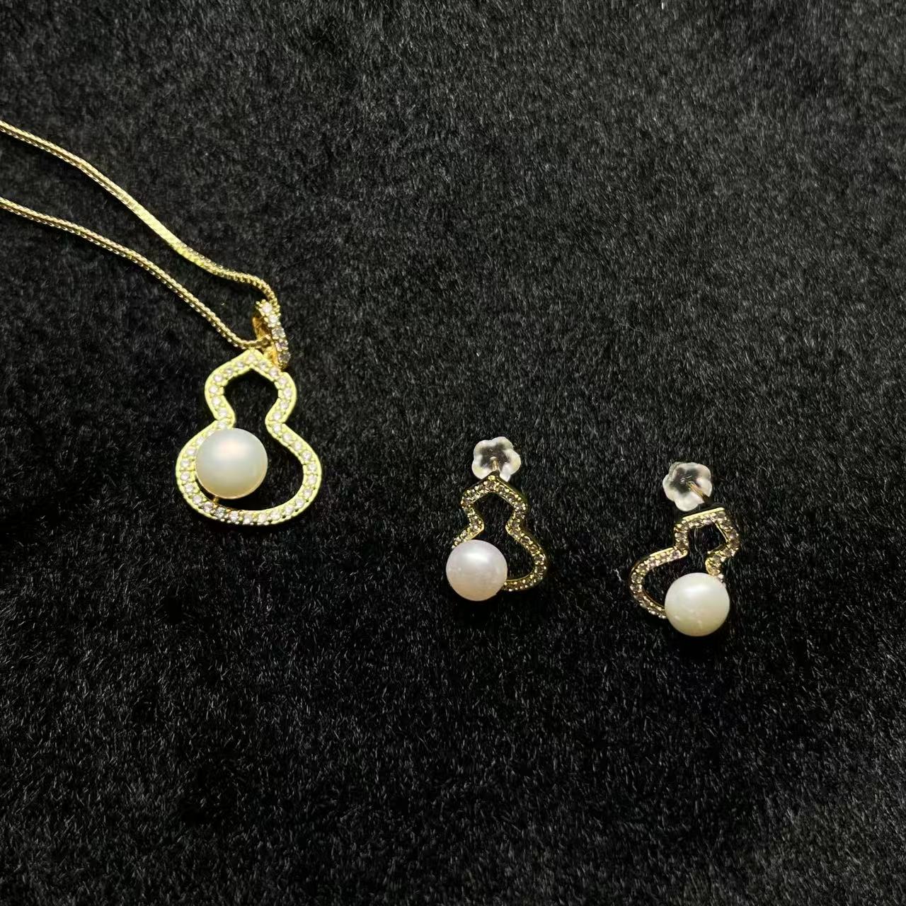 合金淡水珍珠葫芦套装-多样性发货-ZG珍-Y474