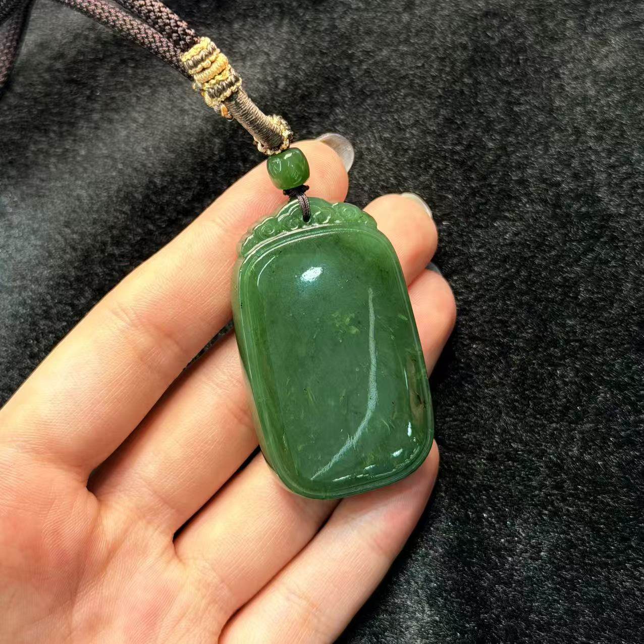 和田玉无事牌吊坠-约50*30*9mm-多样性发货- 芮彩- A4911