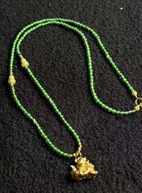 S925翡翠项链约2.5mm，多样性发货-L银，B8367