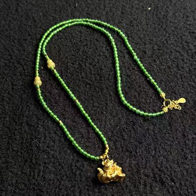 S925翡翠项链约2.5mm，多样性发货-L银，B8367