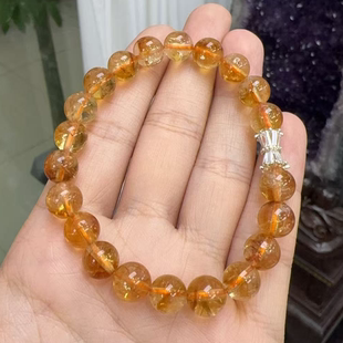 多样性发货 9mm S优 约8 黄水晶手串