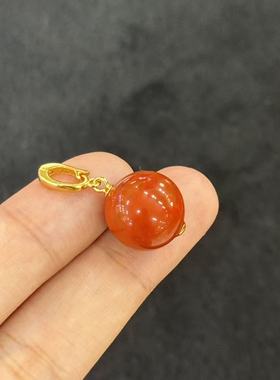 南红（玛瑙）925南红圆珠吊坠-约13mm-多样性发货-H祥-B2809