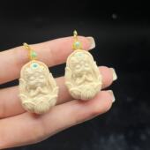 约40 YC东 多样性发货 Y1376 11mm S925银猛犸象牙度母吊坠