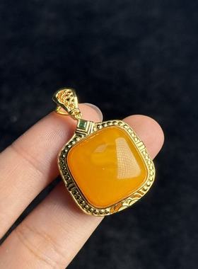 S925蜜蜡吊坠，约34*24*12mm，多样性发货-B福B9351