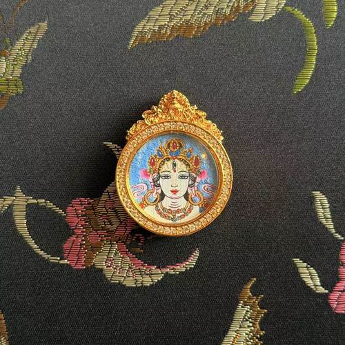 （带会）白度母+药师佛唐卡吊坠-多样性发货-随机发货- Z久-TK001