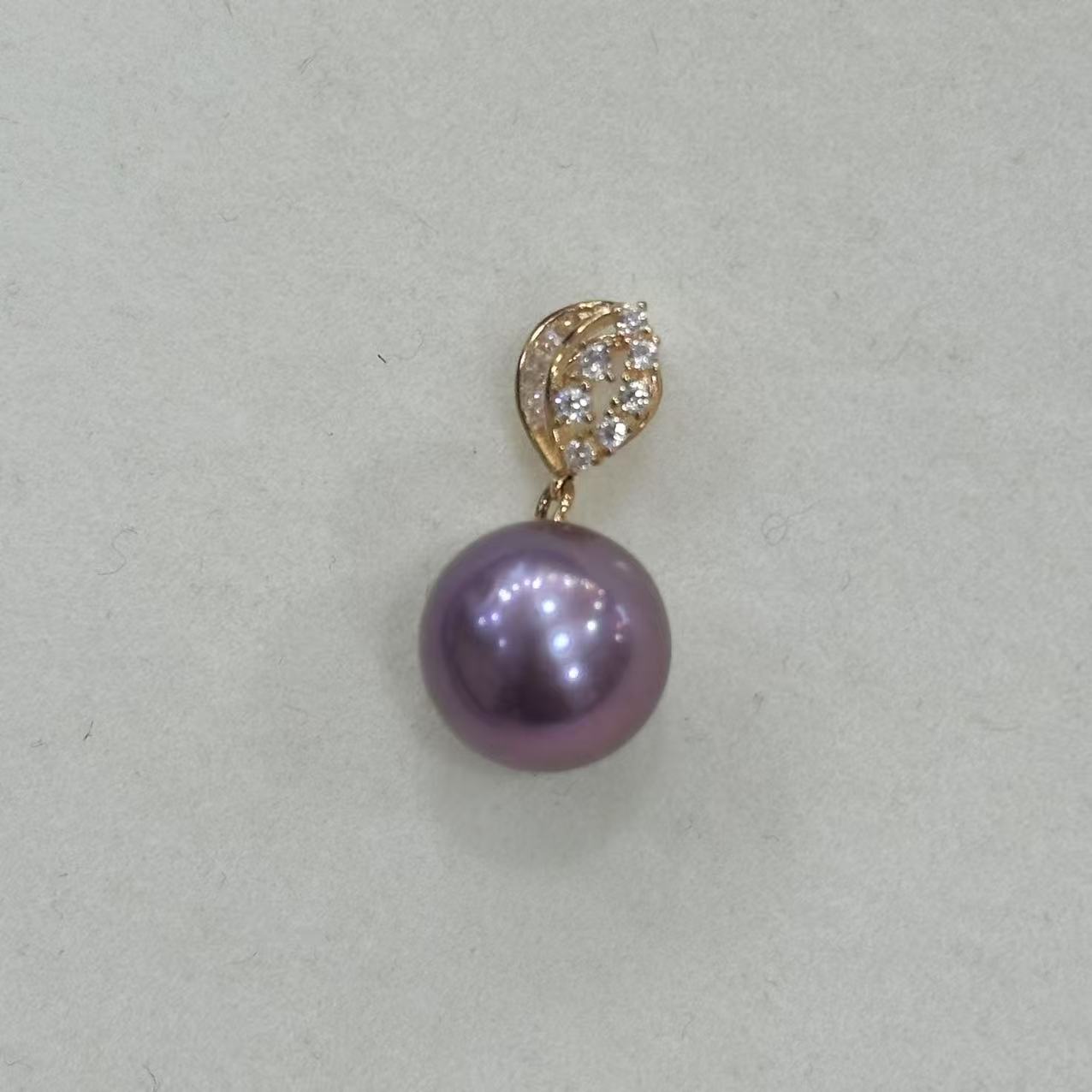 S925银淡水珍珠吊坠-约12mm-多样性发货-C七-Y4110