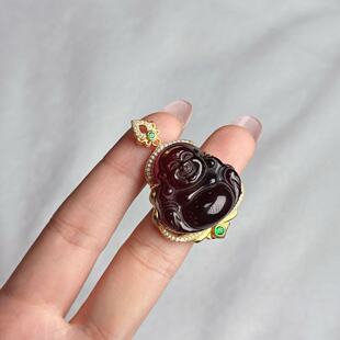 R祥 琥珀佛公吊坠 A8304 多样性发货 11mm 约41