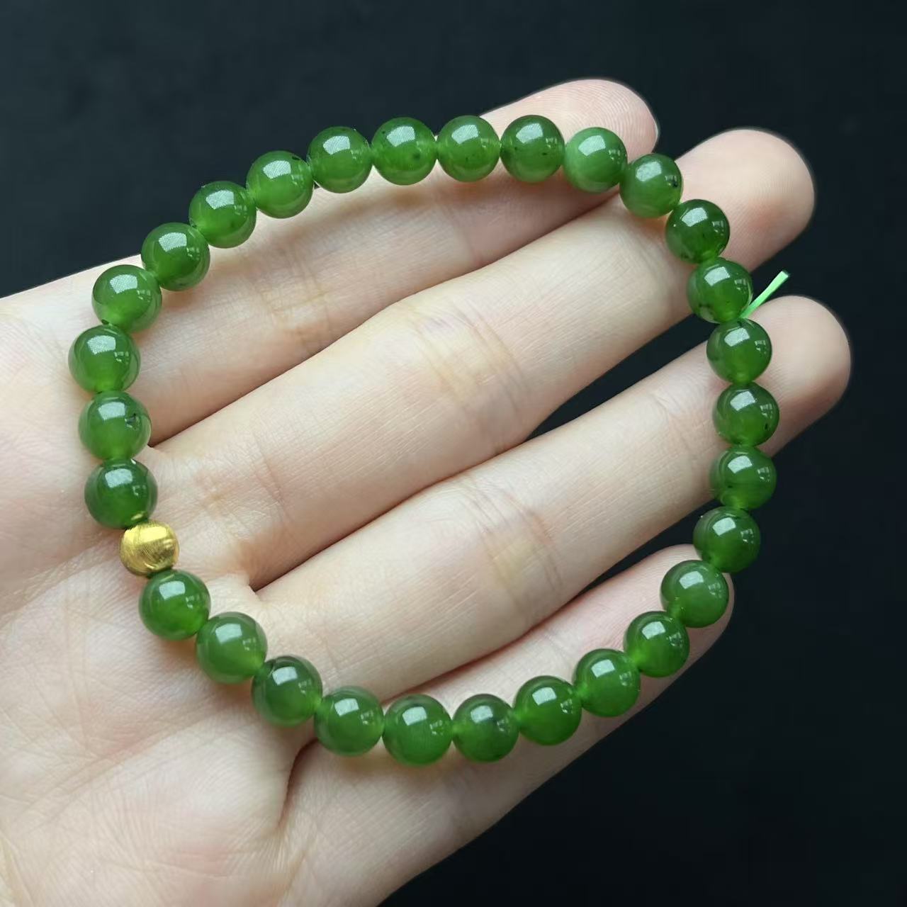 和田玉手串和田玉圆珠手串 约6mm-多样性发货-Y欣