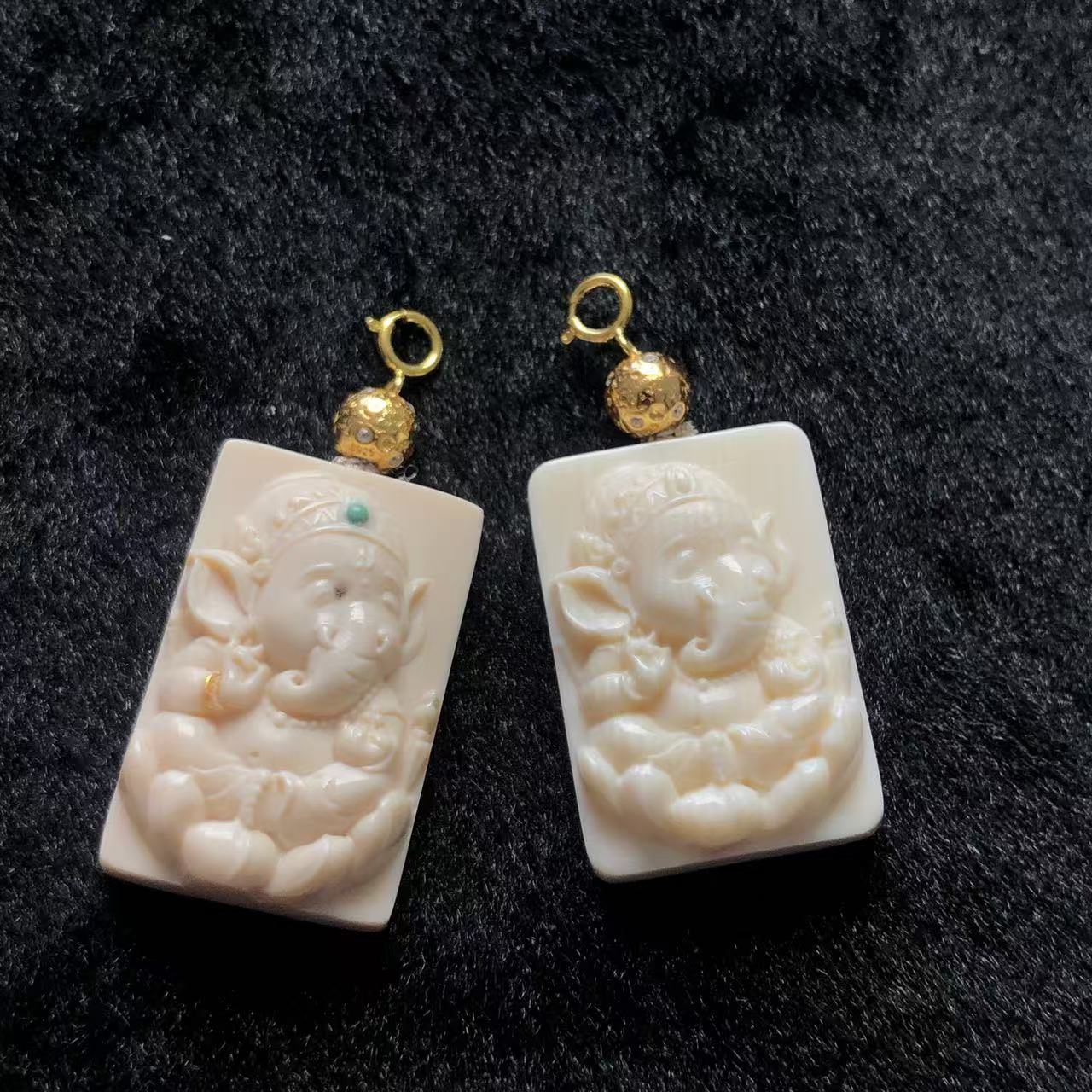 银猛犸象牌吊坠-约18*29*7mm-多样性发货-YC东-Y276