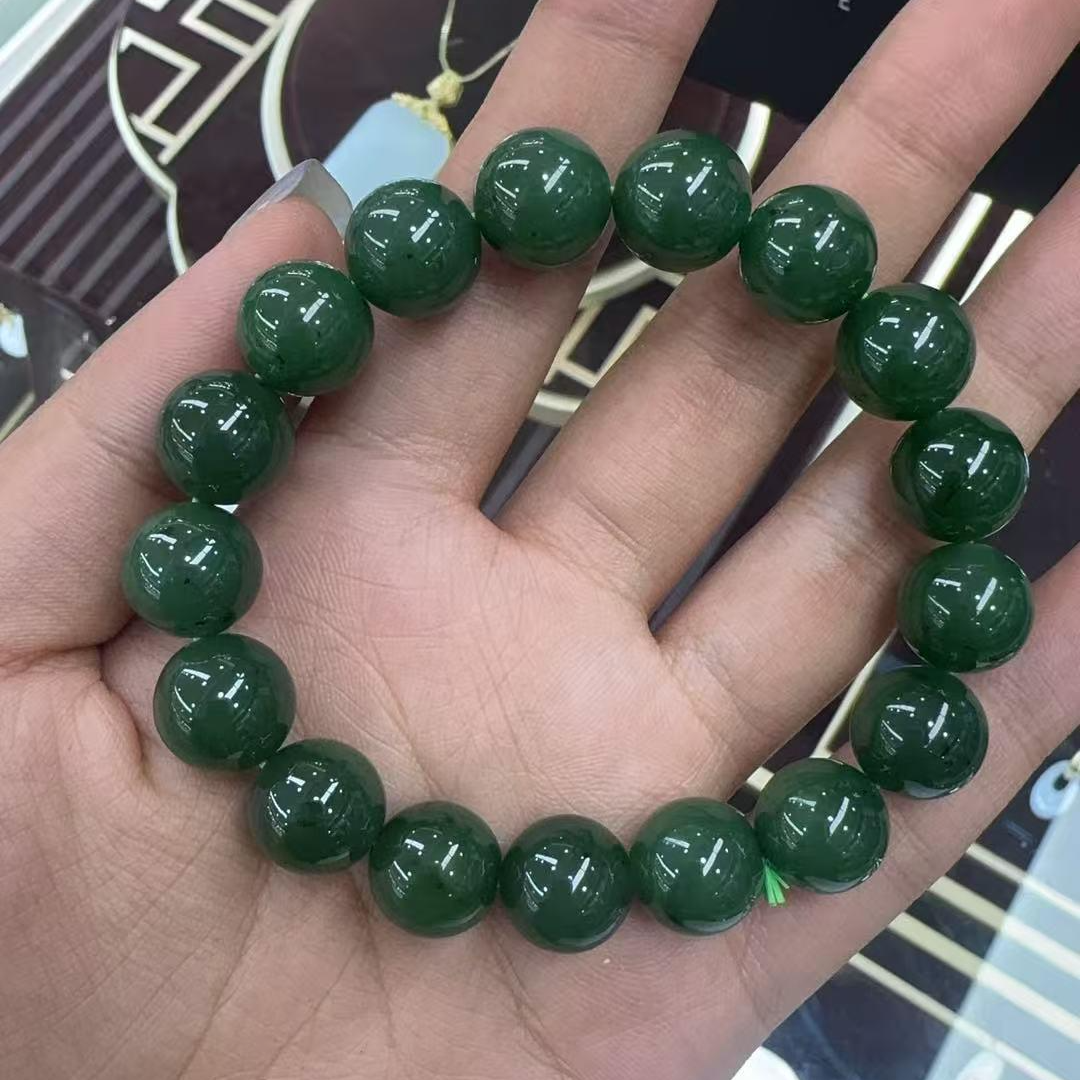 和田玉圆珠手串-约12mm-多样性发货-Y欣