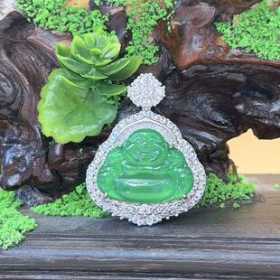 QSM石 翡翠佛公吊坠 V928 多样性发货 10mm 约33