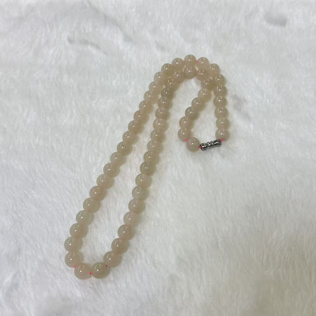 和田玉藕色项链-约8mm-多样性发货-J玉-Y9551