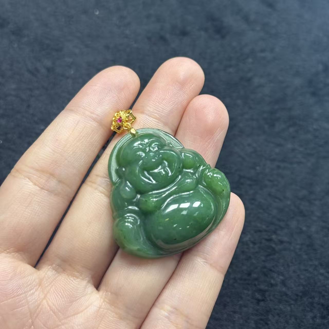 s925银和田玉吊坠-约41*35*9mm-多样性发货-Y欣-B2533