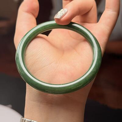 和田玉圆条手镯-约8mm-多样性发货-Z老-Z0755