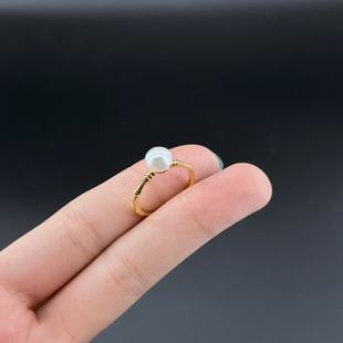 多样性发货 ZG珍 A2170 约7mm 淡水珍珠戒指