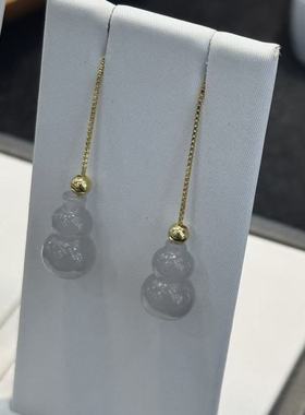 925和田玉葫芦耳线-约12*8mm-多样性发货-Y华-Y9718