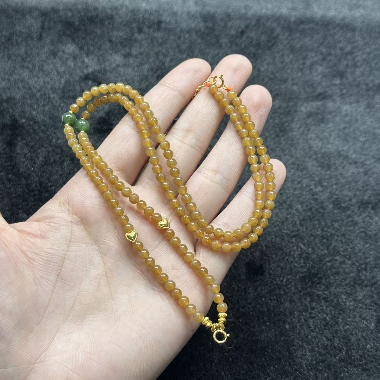 和田玉万能项链-约3mm-多样性发货-D兄B1410