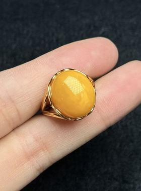 S925蜜蜡戒指约16*14*8mm，多样性发货-R祥，B6047