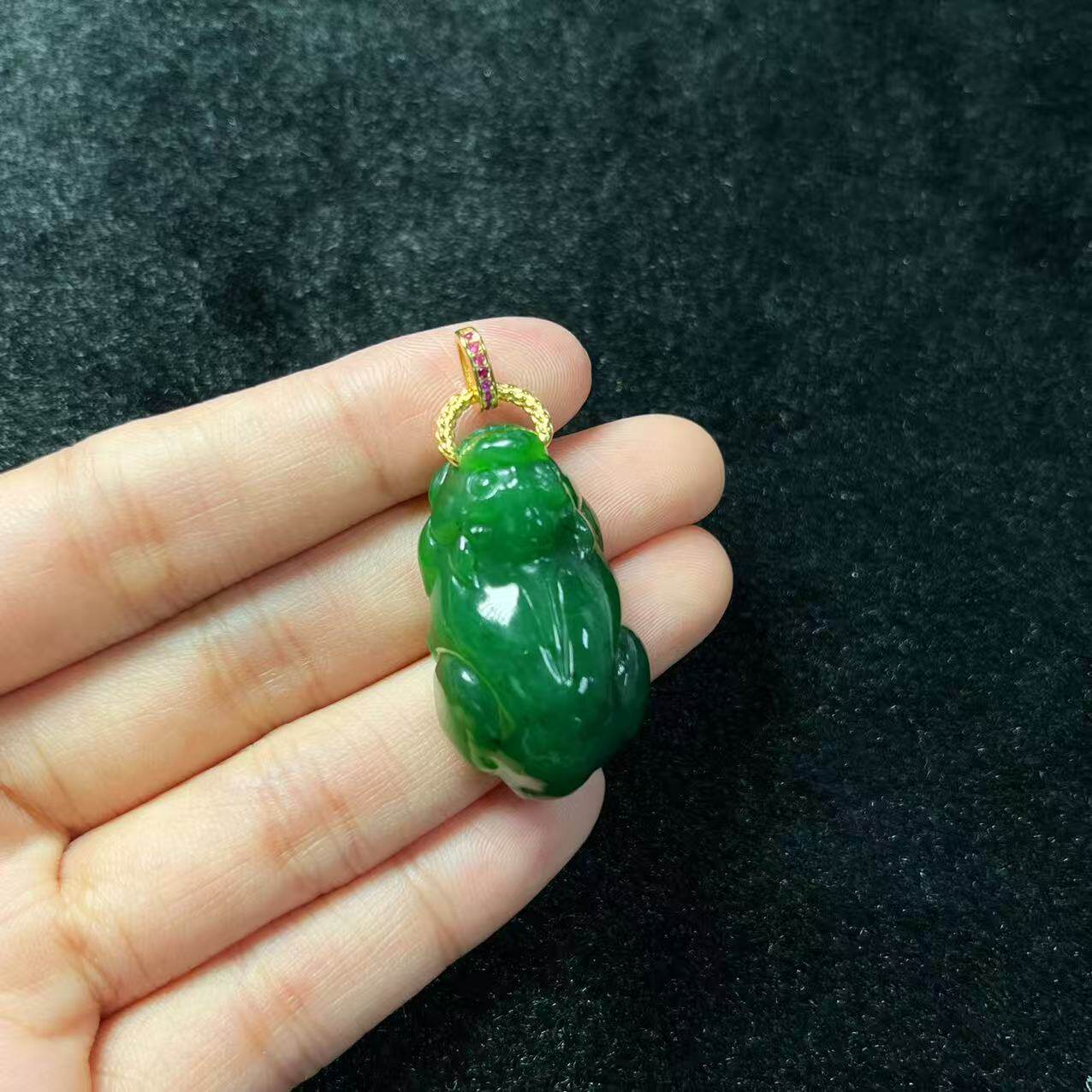 S925和田玉貔貅吊坠-约43×20×13mm-多样性发货-Y欣-A3149