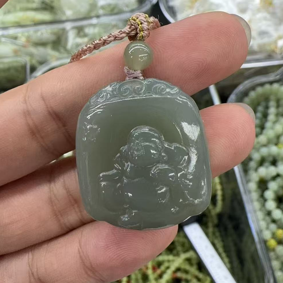 和田玉吊坠-约28*25*9mm-多样性发货-H纵