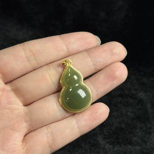 约19 CB万 多样性发货 Y2918 6mm S925银和田玉葫芦吊坠