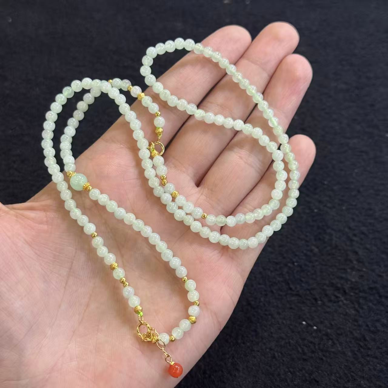 翡翠项链，约3mm-多样性发货-F凌，Y5502