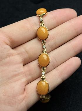 S925蜜蜡手链约11*10*5mm，多样性发货-R祥，B6045