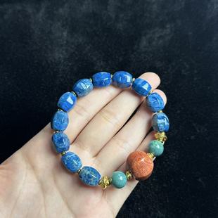 T福 多样性发货 A4521 约9mm 硅化玉珊瑚玉DIY手串