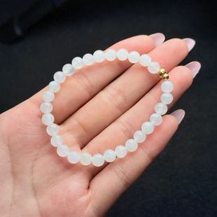 F利 多样性发货 A4821 约6mm 和田玉白玉手串