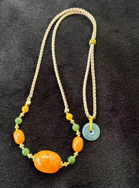 蜜蜡项链-约20*16mm-多样性发货- F展 B950