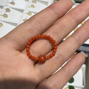 R佳 多样性发货 南红戒圈 约6mm
