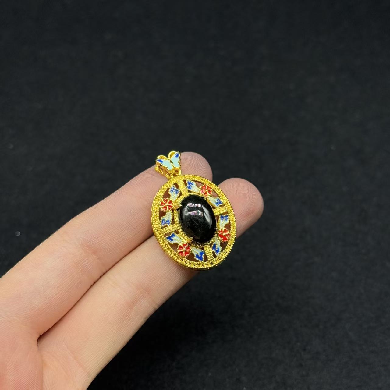 墨玉吊坠-约34*22*9mm-多样性发货-LX邹-B836