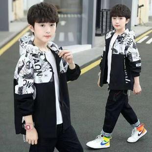 男童外套春秋款儿童春季薄款上衣2025新款帅气大童男孩百搭夹克衫