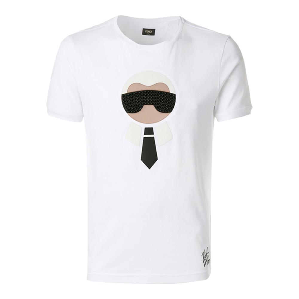 FENDI KARLITOϵÁÐÄÐÊ¿´¿ÃÞÀÏ·ðÒ¯Ó¡»¨Ê±ÉÐÐÝÏÐÔ²Áì¶ÌÐäTÐô