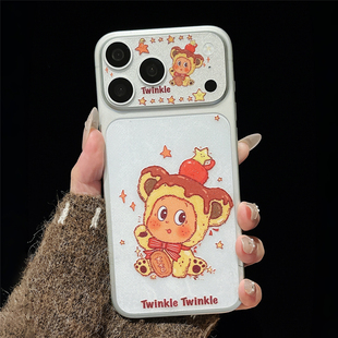 适用苹果17promax镜头膜背贴iPhone17pro卡通可爱图案17pm手机摄像头背膜镜头贴纸静电吸附底座超薄镂空软膜