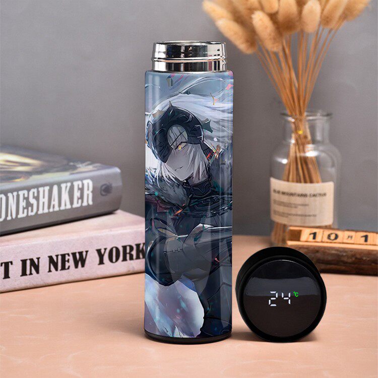 动漫FATE周边保温杯黑白贞德动漫杯子吾王冲田总司不锈钢智能水杯