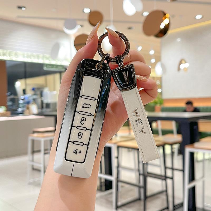 适用于魏派钥匙套vv5摩卡vv7拿铁vv6长城wey高档金属壳包扣汽车