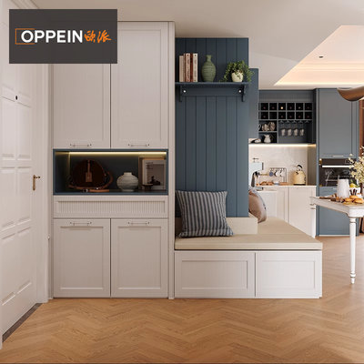 欧派入户鞋柜多功能收纳柜玄关柜门柜一体定制靠墙储物柜收纳柜