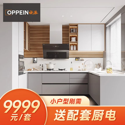 欧派定制橱柜厨房厨柜灶台柜一体柜子石英石台面轻奢家用整体橱柜