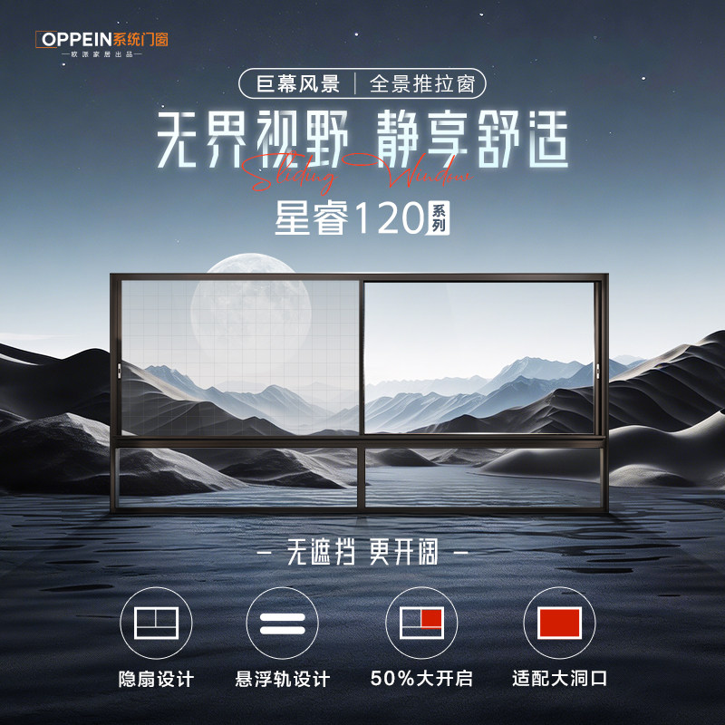 OPPEIN系统门窗定制门窗断桥铝门窗阳台封窗阳台改造窗户定制窗图片