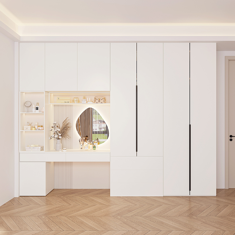 欧派定制衣柜奶油风全屋定制卧室家用衣柜整体柜子儿童房柜19800