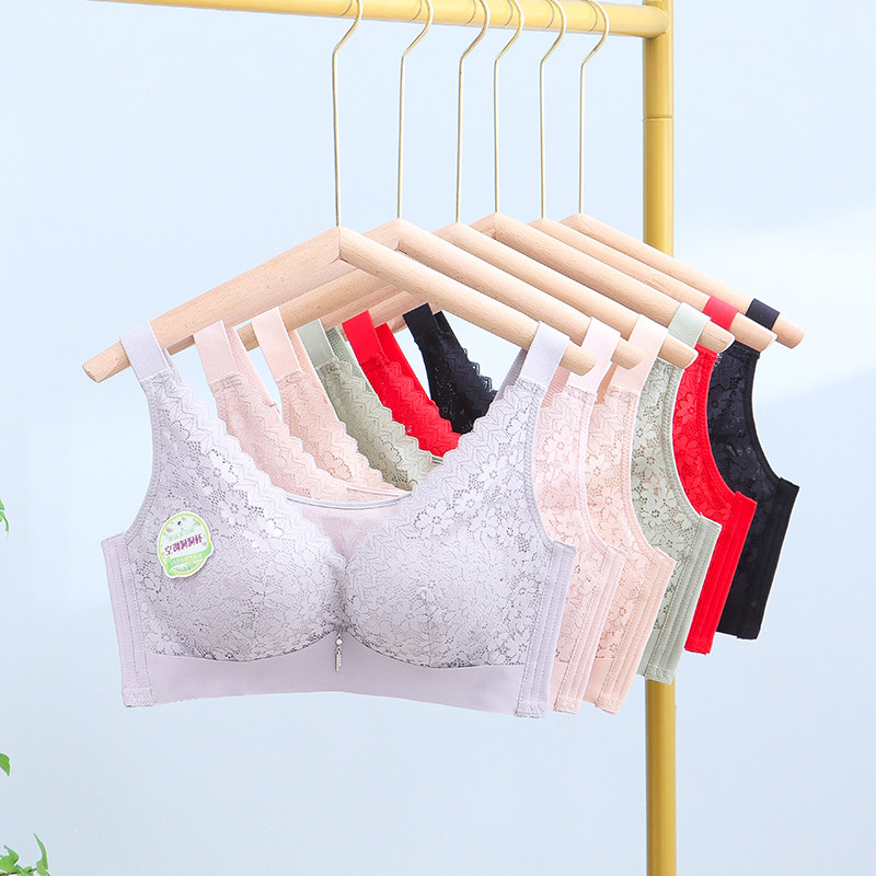 大胸显小收副乳聚拢洞洞杯胖MM大码文胸薄款上托全杯罩加大内衣女
