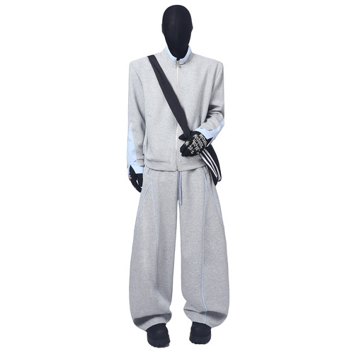 BlackClothes高街撞色卫衣套装