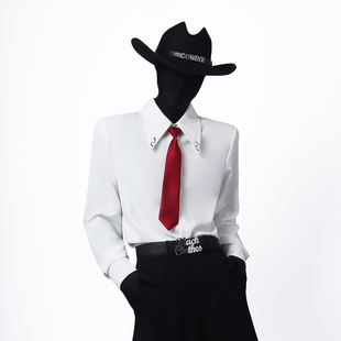 BlackClothes小众极简禁欲系领带衬衫男高级痞帅廊型免烫衬衣长袖