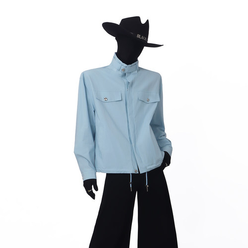 BlackClothes薄款立领短款夹克