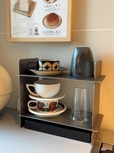 咖啡杯子收纳展示架水吧不锈钢浴轻奢家用卧室化妆品香水置物架