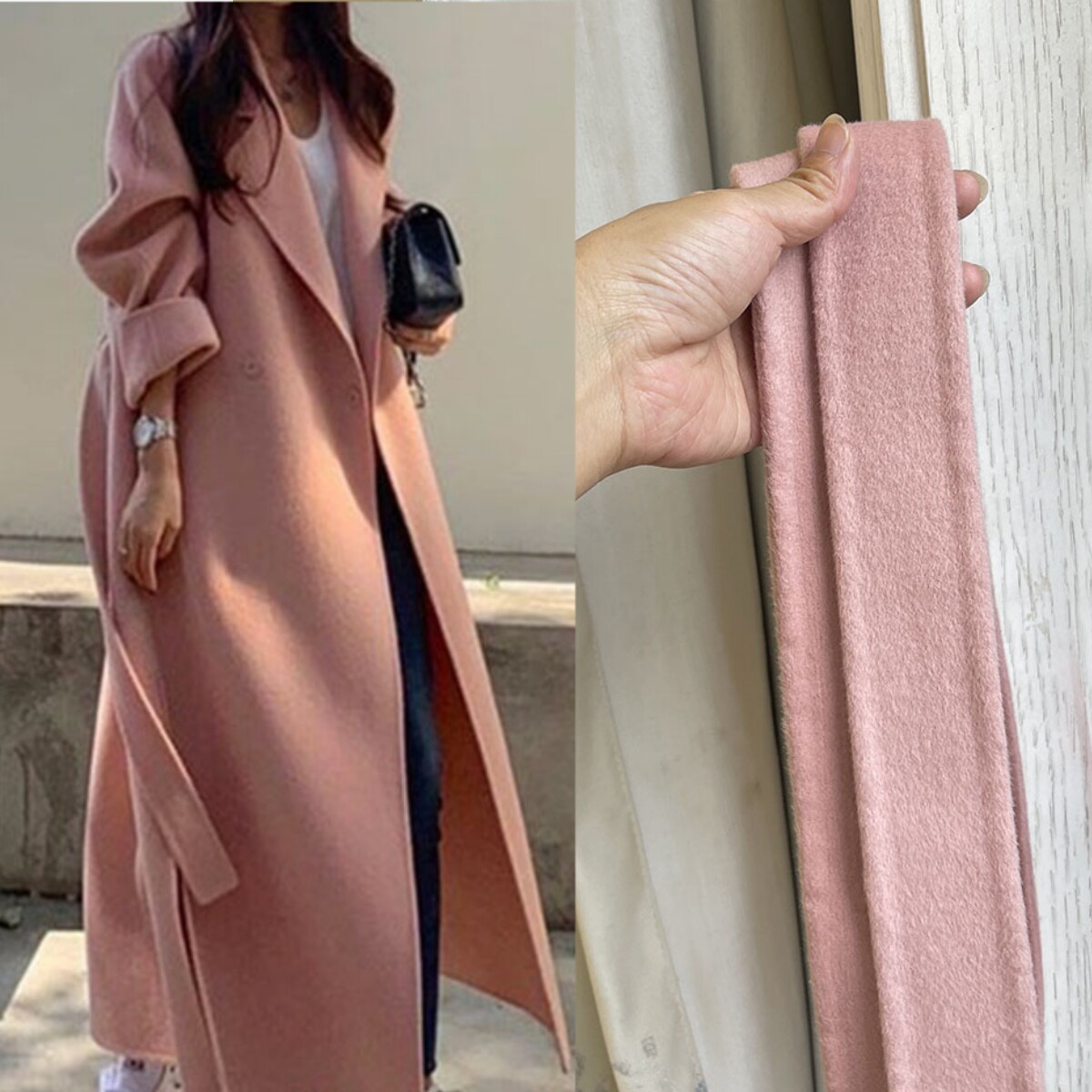 双面羊毛呢大衣女腰带配饰粉色酒红色配羊绒大衣的腰带手工,服饰配件/皮带/帽子/围巾,腰带/皮带/腰链,淘宝优惠券,粉丝福利购,淘宝优惠卷