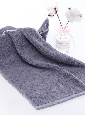 酒店灰色纯棉足浴毛巾全棉洗脸吸水柔软家用浴巾美容院沙发巾定制