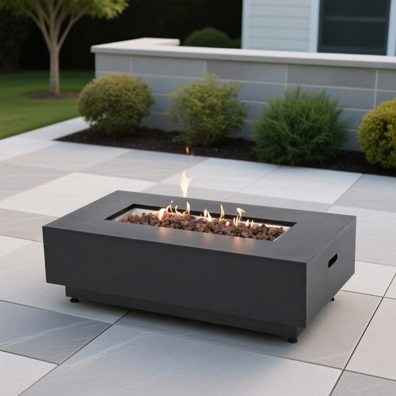 户外燃气烤火炉液化气天然气酒精取暖壁炉庭院花园石材高端火炉