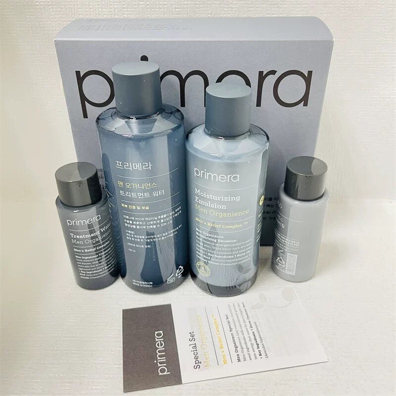 【韩国正品】Primera芙莉美娜植物精粹水乳男士套盒温补水保湿